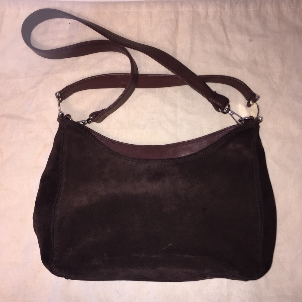Ralph Lauren Saddle Suede Hand Bag